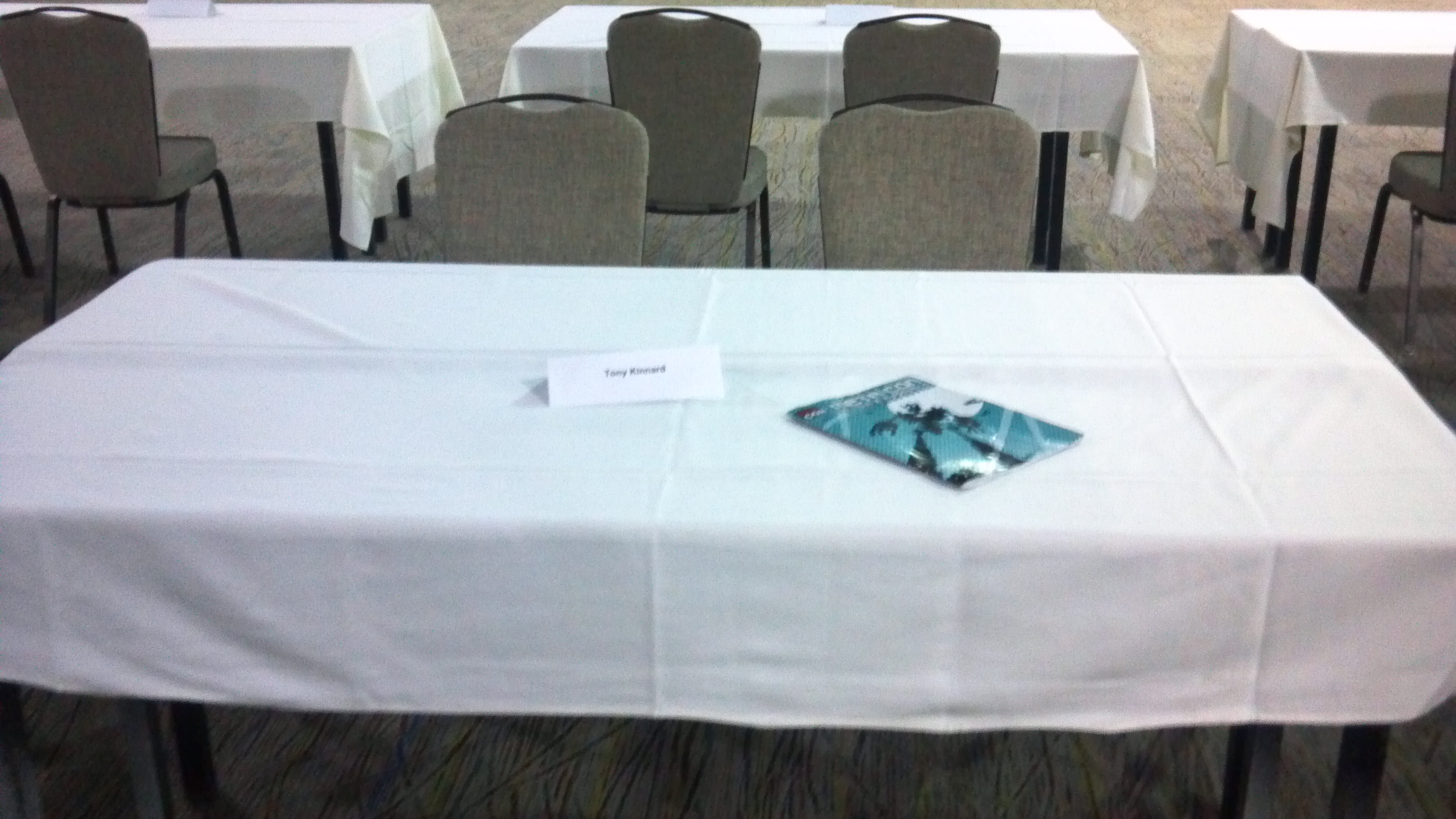 Table before setup